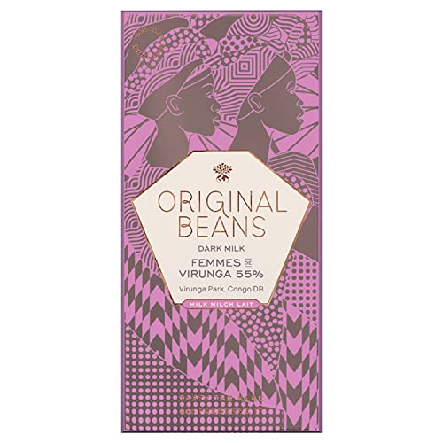 Original Beans - BIO Femmes de Virunga 55% Schokolade - 70g Tafel - CH-BIO-006 - Essenzen von gerösteten Nüssen und Cappuccino Original Beans - BIO Femmes de Virunga 55% Schokolade - 70g Tafel - CH-BIO-006 - Essenzen von gerösteten Nüssen und Cappuccino von Original Beans