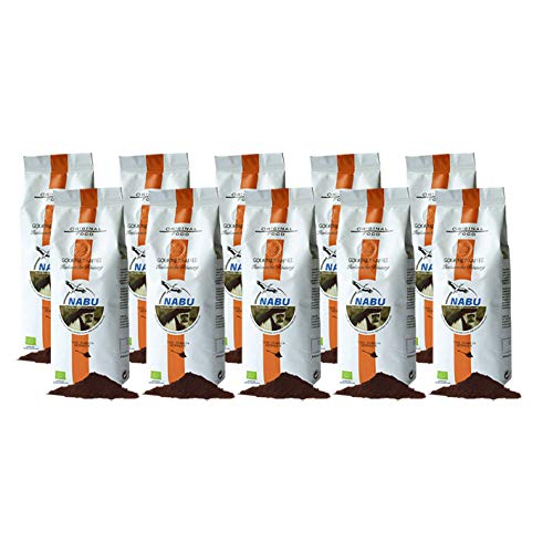 NABU Kaffee - Gourmet Kaffee Italienische Röstung gemahlen, 250 g, 10er Pack von Original Food