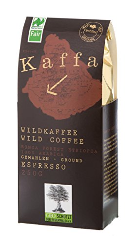 Kaffa Bio Wildkaffee Espresso gemahlen 250 g von Kaffa