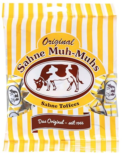 Original Sahne Muh-Muhs Sahne Toffees 1kg Beutel – Das Original seit 1965, einmalig sahniger Genuss – Frei von Farb- und Konservierungsmittel, glutenfrei (1 x 1000g) von Muh-Muhs