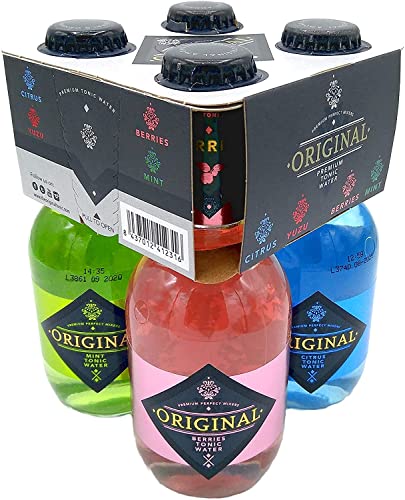 Original Tonic - Ausgewählter Tonic Water Mix aus 4 Geschmacksrichtungen - Packung mit 4 Flaschen à 200 ml von Original Tonic