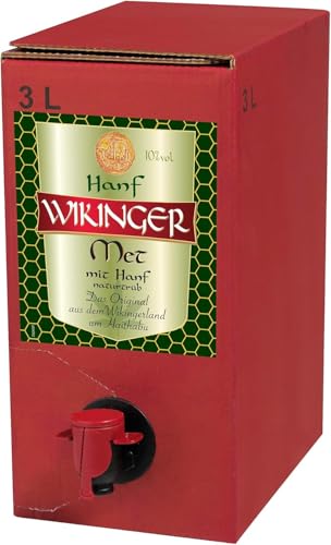 Wikinger | Hanf Wikinger Met | 1 x 3L | Bag in Box | Honigwein aus der historischen Ursprungsregion in Norddeutschland | Hanf Met | Das Original von Original Wikinger Met