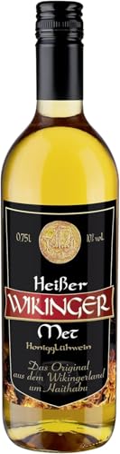 Heißer Wikinger Met (0,75 L) – Heißer Met Honigwein aus dem Wikingerland – Fruchtig-aromatischer Honigmet mit erlesenen Wintergewürzen & Blütenhonignoten – Ideal als Heißgetränk – 11% Vol. von Original Wikinger Met