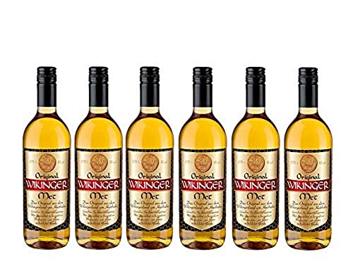 Original Wikinger Met | 6 x 0,75 L | Met Honigwein aus dem Ursprungsland der Wikinger in Norddeutschland | Fruchtig-aromatischer Honigmet mit feinen Blütenhonignoten | 11 % Vol. von Original Wikinger Met