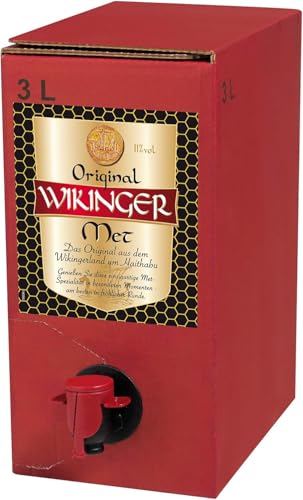 Original Wikinger Met | 1x3 L | Bag in Box | Met Honigwein aus dem Ursprungsland der Wikinger in Norddeutschland | Fruchtig-aromatischer Met | 11 % Vol. Honigmet von Original Wikinger Met