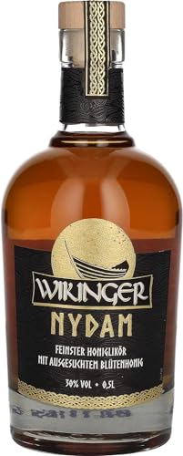 Wikinger Nydam Honiglikör (0,5l | 30 % Vol.) – Likör mit ausgesuchtem Blütenhonig und Eichenholznote – Für exquisite Cocktails - der Likör vom Met-Experten von Original Wikinger Met