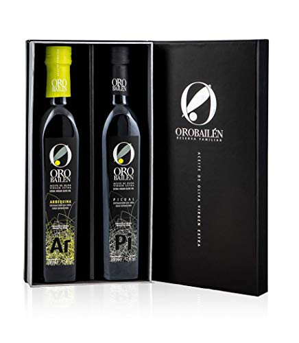 Natives Olivenöl extra - Oro bailen Reserva Familiar - Gourmet-Geschenkpackung Natives Olivenöl extra von Jaen Arbequina + Picual-Sorten Natives Olivenöl extra - Oro bailen Reserva Familiar - Gourmet-Geschenkpackung Natives Olivenöl extra von Jaen Arbequina + Picual-Sorten von olivaoliva