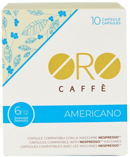 Oro Caffe Americano Nespresso®*-kompatible Kapseln von Oro Caffè