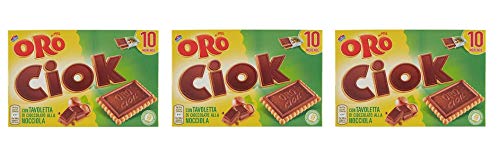 3x Oro Ciok schokoriegel mit Milchschokolade und Haselnuss Kekse 250 gr 10 snack 3x Oro Ciok schokoriegel mit Milchschokolade und Haselnuss Kekse 250 gr 10 snack von Oro Ciok