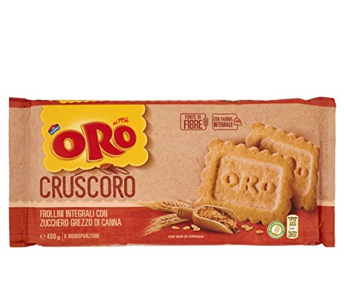 6x Oro Saiwa cruscoro 400g Italienisch brauner Zucker kekse biscuits cookies von ORO SAIWA