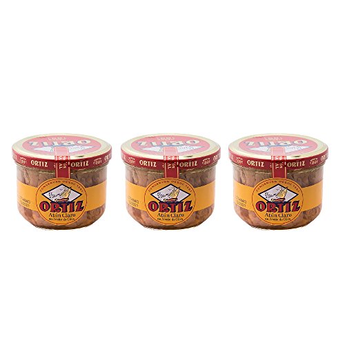 Ortiz Atún Claro En Aceite De Oliva- Feinster Gelbflossen-Thunfisch In Olivenöl, 3er Pack (3 x 220 g) von Ortiz