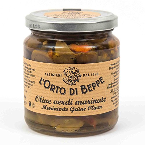 Grüne Oliven mariniert 314 ml. - L'Orto di Beppe Grüne Oliven mariniert 314 ml. - L'Orto di Beppe von Orto di Beppe