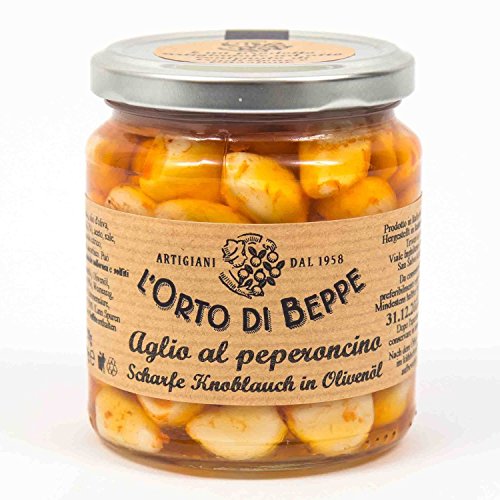 Knoblauch mit Chili in Olivenöl 314 ml. - L'Orto di Beppe von Orto di Beppe