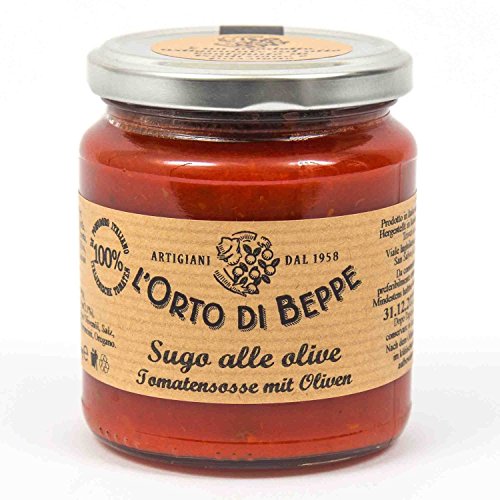 Tomatensosse mit Oliven 314 ml. - L'Orto di Beppe von Orto di Beppe