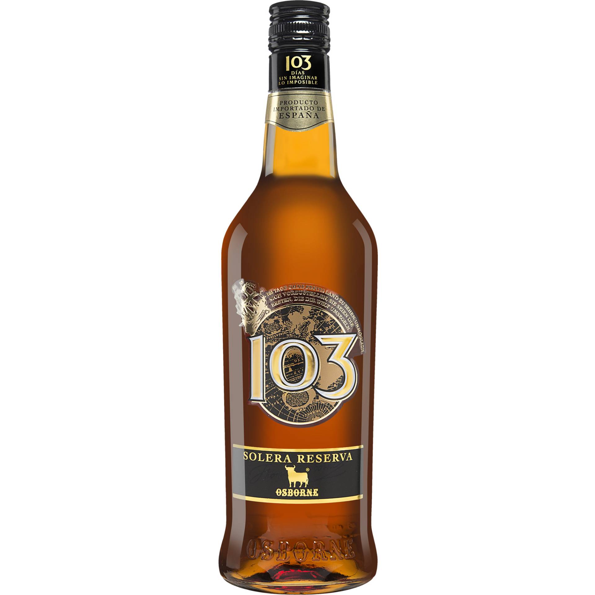Brandy Osborne »103« Etiqueta Negra Solera Reserva - 0,7 L.  0.7L 37% Vol. Brandy aus Spanien von Osborne