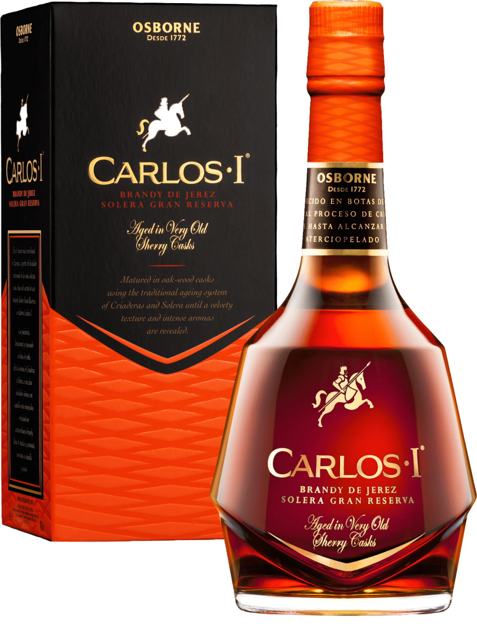 Carlos I Brandy de Jerez Solera Gran Reserva in Geschenkverpackung von Osborne