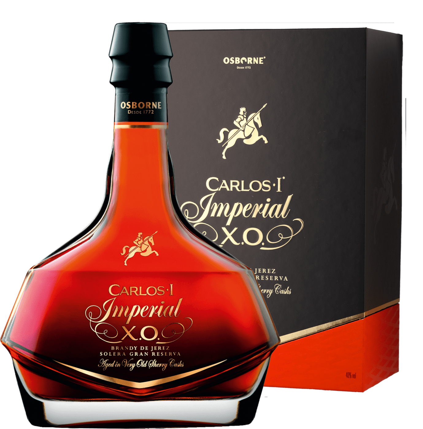 Carlos I Imperial X.O. Brandy de Jerez Solera Gran Reserva in Geschenkverpackung von Osborne
