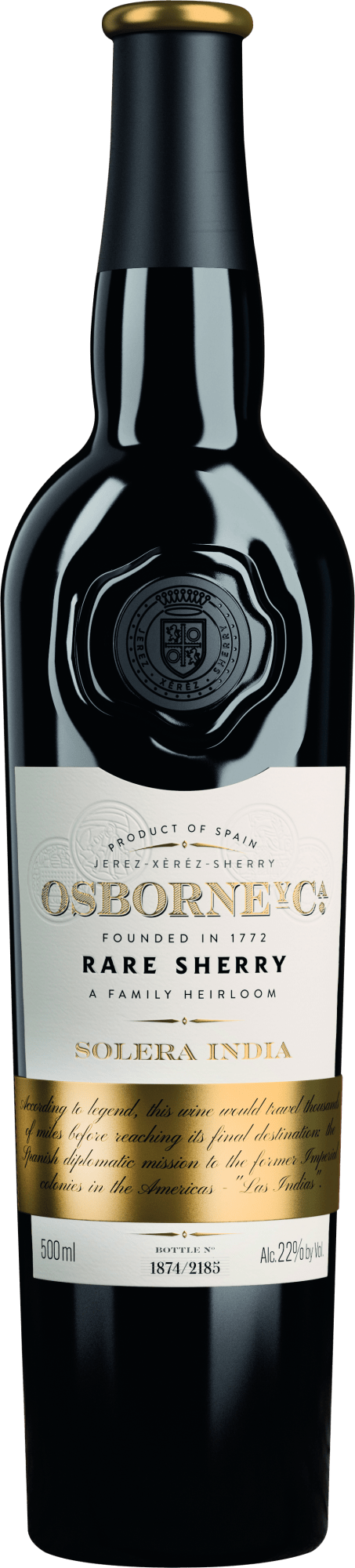 Osborne »RARE« Sherry Oloroso Solera India von Osborne