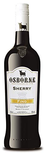 Osborne Sherry Fino – Hochwertiger, trockener Sherry, hergestellt nach dem Solera-Verfahren aus Andalusien in Spanien mit 15% vol. (1 x 0,75l) von Osborne