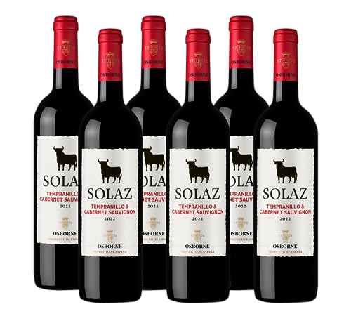 Osborne Solaz Tempranillo & Cabernet Sauvignon Trocken (6 x 0,75l) - Fruchtiger Rotwein aus der spanischen Wein-Region Tierra de Castilla von Osborne