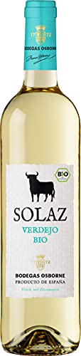 Osborne Solaz Verdejo BIO Trocken (1 x 0,75l) - Frischer Weißwein aus der spanischen Wein-Region Tierra de Castilla in Bio-Qualität , 750ml (1er Pack) von Osborne