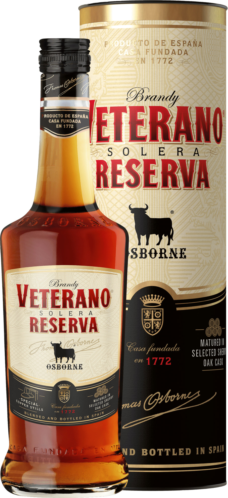 Osborne Veterano Reserva Brandy Solera in Geschenkverpackung von Osborne