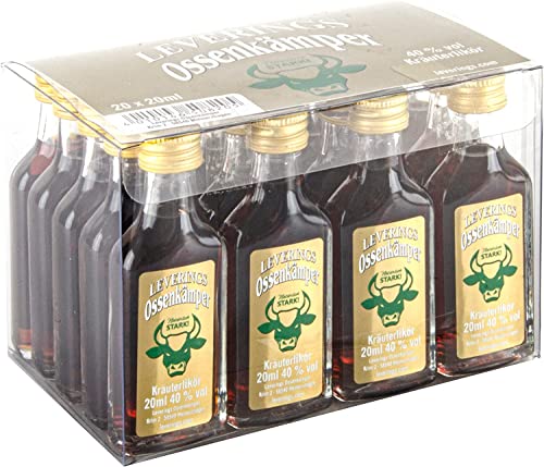 20 kleine Flaschen a 0,02L Ossenkämper Kraüterlikör Likör in Box 20 kleine Flaschen a 0,02L Ossenkämper Kraüterlikör Likör in Box von LEVERINGS OSSENKÄMPER