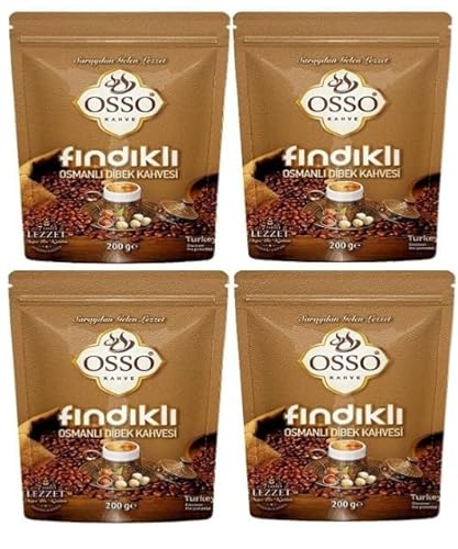 OSSO Findikli Osmanli Dibek Kahvesi 200gr Ottoman Hazelnut flovered Coffee - Türkischer Haselnussgeschmack Kaffee (4) von Osso
