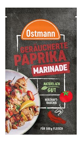 Ostmann Gewürze – Geräucherte Paprika Marinade, flüssige Grillmarinade für Grillfleisch und vegetarisches Grillgut, Gewürzmischung für 500 g Grillgut, ideal zum Grillen & Verfeinern von Speisen, 60 ml von Ostmann