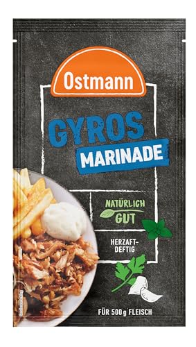 Ostmann Gewürze – Gyros Marinade, flüssige Grillmarinade für Rind- & Schweinefleisch, Gewürzmischung für 500 g Fleisch, ideal zum Grillen & Verfeinern von Speisen, 60 ml, 1 Stück (1er Pack) von Ostmann