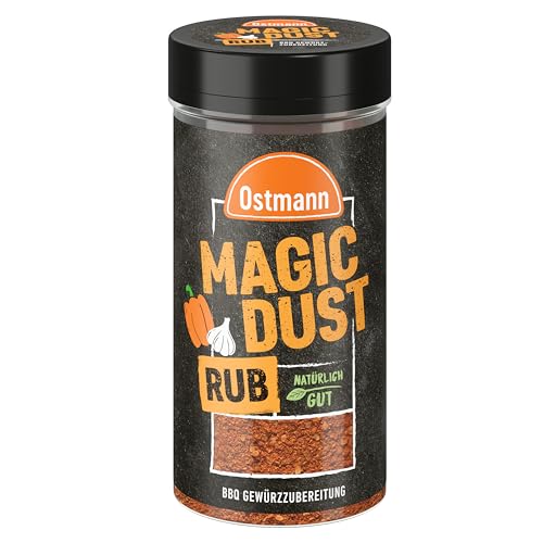 Ostmann Gewürze - Magic Dust | BBQ Rub Gewürzzubereitung | Trockenmarinade für Grillfleisch | Ideal zum Marinieren von Grillfleisch aller Arten | Vegan | 140 g im Streuer von Ostmann Gewürze