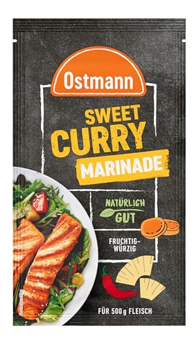 Ostmann Gewürze – Sweet Curry Marinade, flüssige Grillmarinade mit fruchtig-süßen Geschmack für Geflügel, Gewürzmischung für 500 g Grillgut, ideal zum Grillen & Verfeinern von Speisen, 60 ml von Ostmann