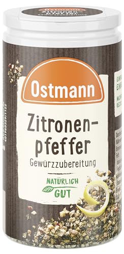 Ostmann Gewürze Zitronenpfeffer Gewürzzubereitung, 4er Pack (4 x 40 g) (Verpackungsdesign kann abweichen) von Ostmann