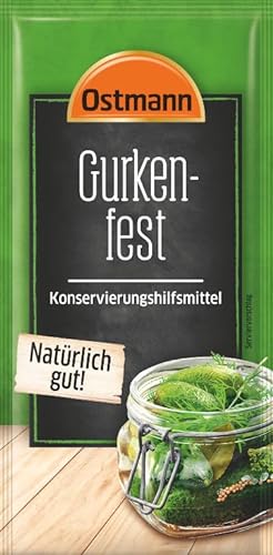 Ostmann Gewürze – Gurkenfest, ideale Konservierungshilfe zum Einmachen von leckeren, haltbaren, sauren Essiggurken im Glas und anderem Gemüse, 15 g von Ostmann