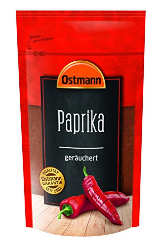 Ostmann Paprika süß geräuchert im wiederverschließbaren 250 g Standbeutel - Paprikapulver mit feiner Schärfe, gemahlener sowie , für Fleisch, Kartoffel & Gemüsegerichte von Ostmann