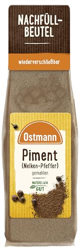 Ostmann Gewürze - Piment gemahlen | Zum Würzen von Saucen und Wildgerichten | Zum Nachfüllen der Streudose | Wiederverschließbare Verpackung | 40 g im Beutel von Ostmann