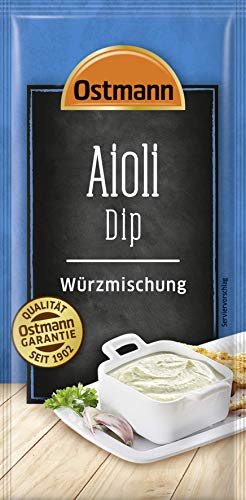 Ostmann Gewürze – Aioli Dip, aromatische Gewürzmischung für leckere Dips und Soßen zu Snacks, Chips, Brot, Fleisch, Gemüse und vielem mehr, 10 g von Ostmann Gewürze