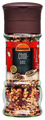 Ostmann Gewürze – Chilisalz Mühle, Gewürzmischung aus Salz & feinen Chiliflocken, zum Würzen von Fleisch, Fisch, Gemüse, Soßen und Dips, vegan, 3 x 80 g von Ostmann
