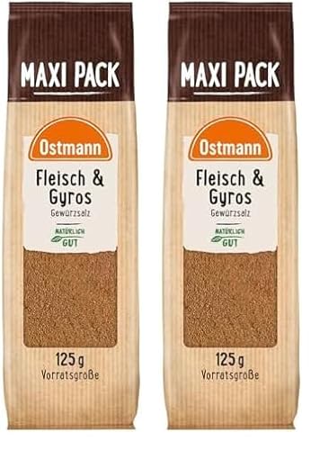 Ostmann Fleisch & Gyros Gewürzsalz, 125 g (Packung mit 2) von Ostmann