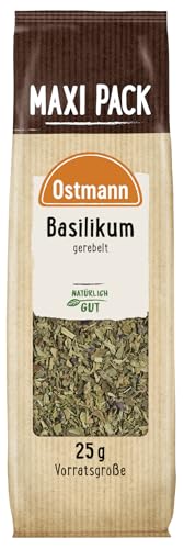 Ostmann Gewürze - Basilikum gerebelt | Zum Würzen von Tomatensaucen | Mediterranes Kräutergewürz | 25 g im Beutel Ostmann Gewürze - Basilikum gerebelt | Zum Würzen von Tomatensaucen | Mediterranes Kräutergewürz | 25 g im Beutel von Ostmann
