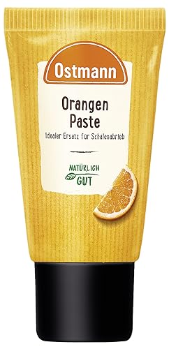 Ostmann Gewürze - Orangenpaste aus natürlichen Zutaten, mit 32% Orangenschalen, Orangen-Aroma für Kuchenteig, Cremes und Desserts - 50 g in praktischer Dosier-Tube von Ostmann