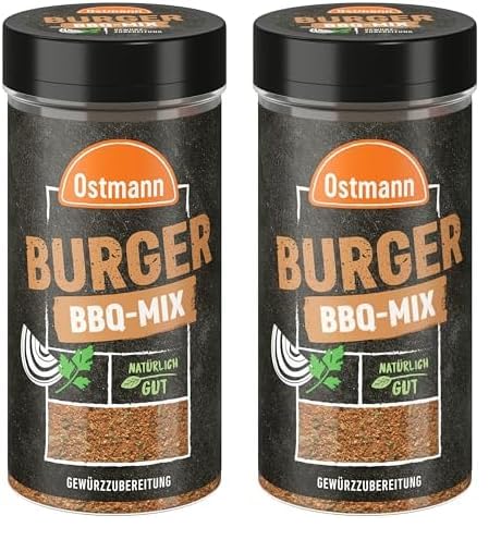 Ostmann Gewürze - Burger BBQ Mix | Gewürzzubereitung für Burger | BBQ-Gewürz für Burger Patties | 120 g im Streuer (Packung mit 2) von Ostmann