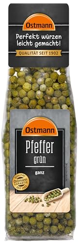 Ostmann Gewürze - Grüner Pfeffer ganz | Ungemahlener Pfeffer, ideal für Marinaden und Saucen | Zum Nachfüllen der Streudose | 40 g im Beutel von Ostmann
