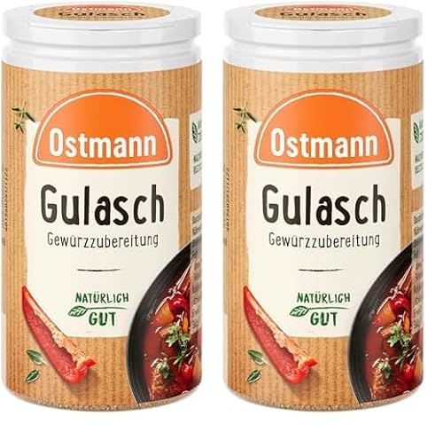 Ostmann Gewürze - Gulasch Gewürzzubereitung klassisch | Gewürz mit milder Schärfe für original Gulasch | 35 g in der Streudose (Packung mit 2) von Ostmann