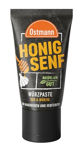 Ostmann Gewürze- Honig Senf Würzpaste | BBQ-Würzpaste zum Marinieren von Fleisch und Gemüse | Ideal für selbstgemachte Salatdressings | Aus natürlichen Zutaten | 55 g in der Tube Ostmann Gewürze- Honig Senf Würzpaste | BBQ-Würzpaste zum Marinieren von Fleisch und Gemüse | Ideal für selbstgemachte Salatdressings | Aus natürlichen Zutaten | 55 g in der Tube von Ostmann
