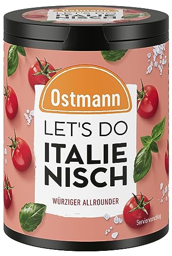 Ostmann Gewürze - Let's Do Italienisch | Gewürzzubereitung für italienische Pasta oder Bruschetta | Würziger Allrounder mit Oregano und Knoblauch | 60 g in recyclebarer Metalldose von Ostmann