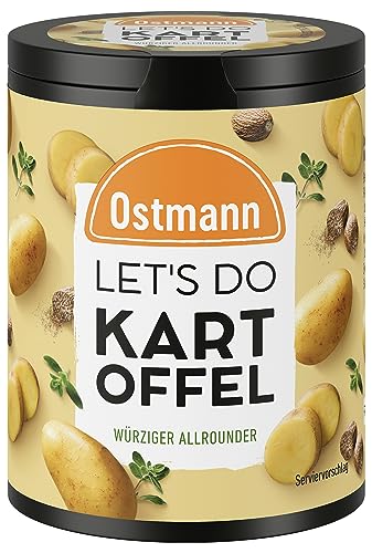 Ostmann Gewürze - Let's Do Kartoffel | Gewürzsalz für Bratkartoffeln, Kartoffelpürree oder Gratin | Würziger Allrounder mit getoasteten Zwiebeln und Muskatnuss | 90 g in recyclebarer Metalldose von Ostmann