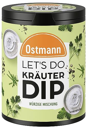 Ostmann Gewürze - Let's Do Kräuterdip | Gewürzsalz für leckere Dips mit Kräuternote | Würzige Mischung mit Petersilie, Schnittlauch und Dill | 60 g in recyclebarer Metalldose von Ostmann