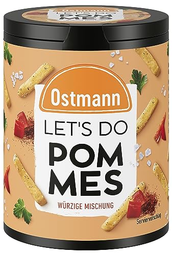 Ostmann Gewürze - Let's Do Pommes Gewürz | Gewürzsalz für Ofenkartoffeln oder Süßkartoffelpommes | Würzige Mischung aus Paprika, Zwiebeln und Muskatnuss | 100 g in recyclebarer Metalldose Ostmann Gewürze - Let's Do Pommes Gewürz | Gewürzsalz für Ofenkartoffeln oder Süßkartoffelpommes | Würzige Mischung aus Paprika, Zwiebeln und Muskatnuss | 100 g in recyclebarer Metalldose von Ostmann
