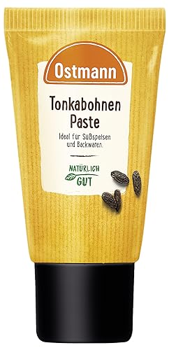 Ostmann Gewürze - Tonkabohnen-Paste aus natürlichen Zutaten, mit geriebener Tonkabohne, für Crème brûlée, Vanillepudding oder Milchreis - 50 g in praktischer Dosier-Tube von Ostmann